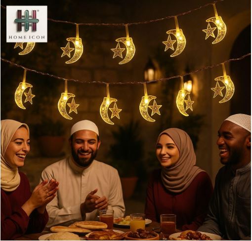 Ramadan Decoration Star & Moon String Lights